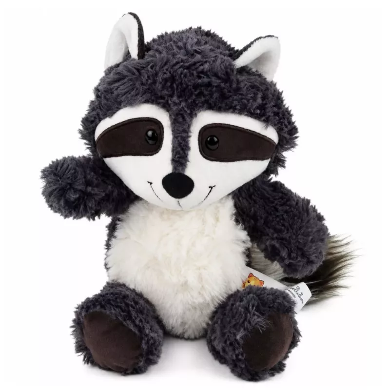 LEAN TOYS Pluszowa Zabawka Przytulanka Zwierzę Szop Biało-Szary 25 cm