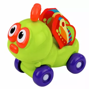 LEAN TOYS Interaktywny Samochodzik Pszczółka Sensoryczny dla Maluchów Zielony