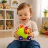 LEAN TOYS Interaktywny Samochodzik Pszczółka Sensoryczny dla Maluchów Zielony