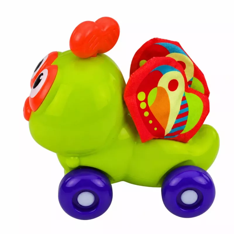 LEAN TOYS Interaktywny Samochodzik Pszczółka Sensoryczny dla Maluchów Zielony