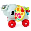 LEAN TOYS Interaktywny Zabawka Sensoryczna Samochód Słoń dla Maluchów Szary
