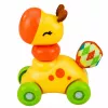 LEAN TOYS Interaktywna Zabawka Sensoryczna Żyrafa Samochód dla Maluchów Żółty