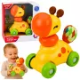 LEAN TOYS Interaktywna Zabawka Sensoryczna Żyrafa Samochód dla Maluchów Żółty