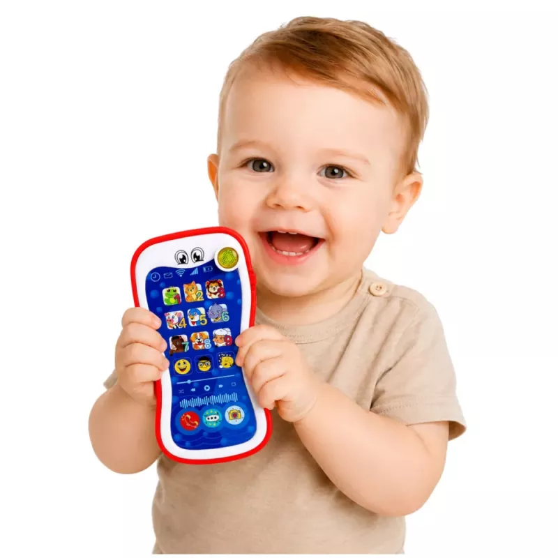 LEAN TOYS Interaktywny Telefon Edukacyjny dla Maluchów z Odgłosami Zwierząt i Światłami