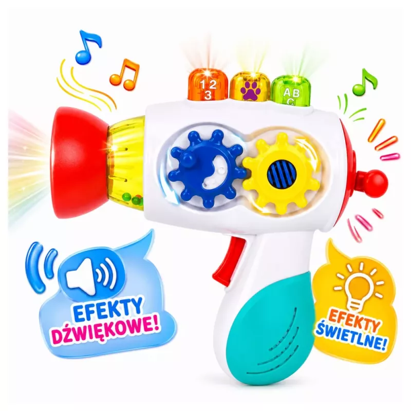 LEAN TOYS Interaktywna Suszarka dla Dzieci z Światłami, Dźwiękami, Przekładniami i Piłeczkami