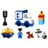 LEAN TOYS City Police Car Set z silniczkiem, figurkami i akcesoriami