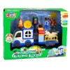 LEAN TOYS City Police Car Set z silniczkiem, figurkami i akcesoriami