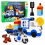 LEAN TOYS City Police Car Set z silniczkiem, figurkami i akcesoriami
