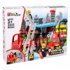 LEAN TOYS Składany Wóz Strażacki z Klocków z Figurkami Strażaków, Światłem i Dźwiękiem, 94 Elementy