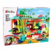 LEAN TOYS Składany Kamper Klocki Konstrukcyjne Figurki Światła Dźwięki 98 szt.