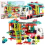 LEAN TOYS Składany Kamper Klocki Konstrukcyjne Figurki Światła Dźwięki 98 szt.