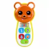 LEAN TOYS Interaktywny Telefonik Pluszak Miś z Lusterkiem Grzechotką Światłami Dźwiękami