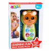 LEAN TOYS Interaktywny Telefonik Pluszak Miś z Lusterkiem Grzechotką Światłami Dźwiękami