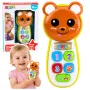 LEAN TOYS Interaktywny Telefonik Pluszak Miś z Lusterkiem Grzechotką Światłami Dźwiękami