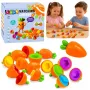 LEAN TOYS Edukacyjny Sortownik Marchewek Dopasowywanie Kształtów Kolorów 12 szt.