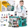 LEAN TOYS Duży Zestaw Medyczny Stół Lekarski Światła Dźwięki Akcesoria 77 el.