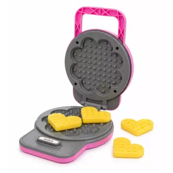 LEAN TOYS Zestaw Kuchenny Gofrownica Mikser Wymienne Końcówki Światła Dźwięki Różowy