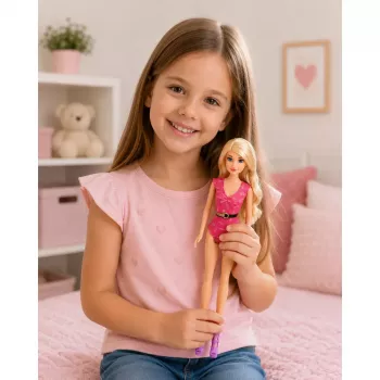 LEAN TOYS Lalka Anlily w Stroju Kąpielowym z Torbą Plażową i Akcesoriami