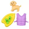 LEAN TOYS Anlily Doll in a Motorboat Dog Puppy Vest Board Accessories Set