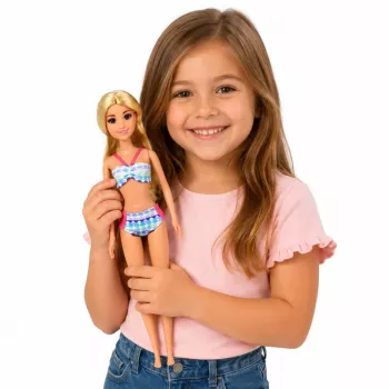 LEAN TOYS Anlily Doll in the Pool Slide Palm Tree Beach Accessories Set