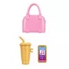 LEAN TOYS Anlily Fashion Doll w fioletowej sukience z serduszkami i zestawem akcesoriów (torebka)