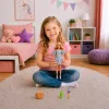 LEAN TOYS Anlily Fashion Doll w niebieskiej kwiecistej sukience, z torebką i zestawem akcesoriów