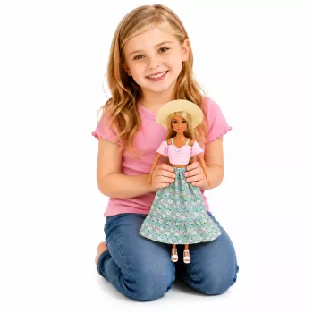 LEAN TOYS Anlily Fashion Doll w Spódnicy i Kapeluszu Torba Kubek Zestaw Akcesoriów