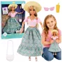 LEAN TOYS Anlily Fashion Doll w Spódnicy i Kapeluszu Torba Kubek Zestaw Akcesoriów