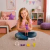 LEAN TOYS Lalka Fashion Anlily w Fioletowej Sukience z Słuchawkami i Zestawem Akcesoriów