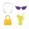 LEAN TOYS Lalka Fashion Anlily w Fioletowej Sukience z Słuchawkami i Zestawem Akcesoriów