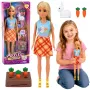 LEAN TOYS Anlily Doll with White Rabbit and Carrots Carrot Stand Set