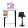 LEAN TOYS Anlily Lalka Projektantka Mody Zestaw Maszyna do Szycia Manekin Meble