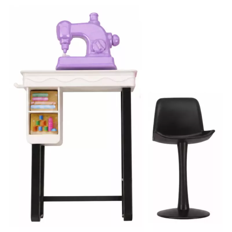 LEAN TOYS Anlily Lalka Projektantka Mody Zestaw Maszyna do Szycia Manekin Meble