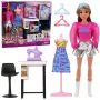 LEAN TOYS Anlily Lalka Projektantka Mody Zestaw Maszyna do Szycia Manekin Meble