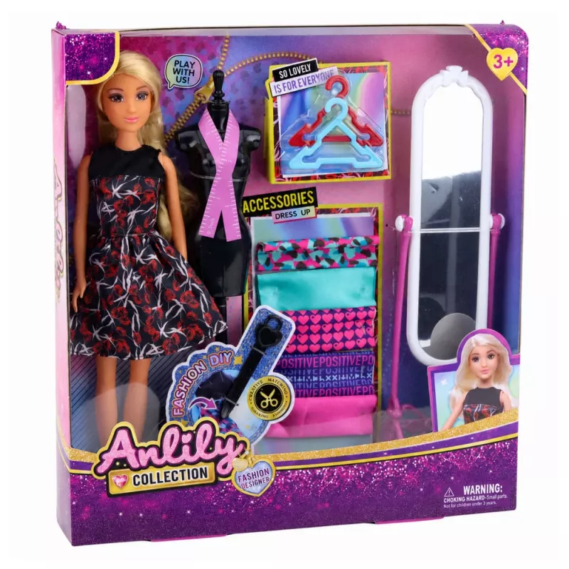 LEAN TOYS Anlily Doll Fashion Designer Clothes Mirror Mannequin Materials Accessories