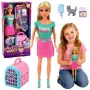 LEAN TOYS Anlily Doll with Pet Carrier Kitten Gray Accessories Set