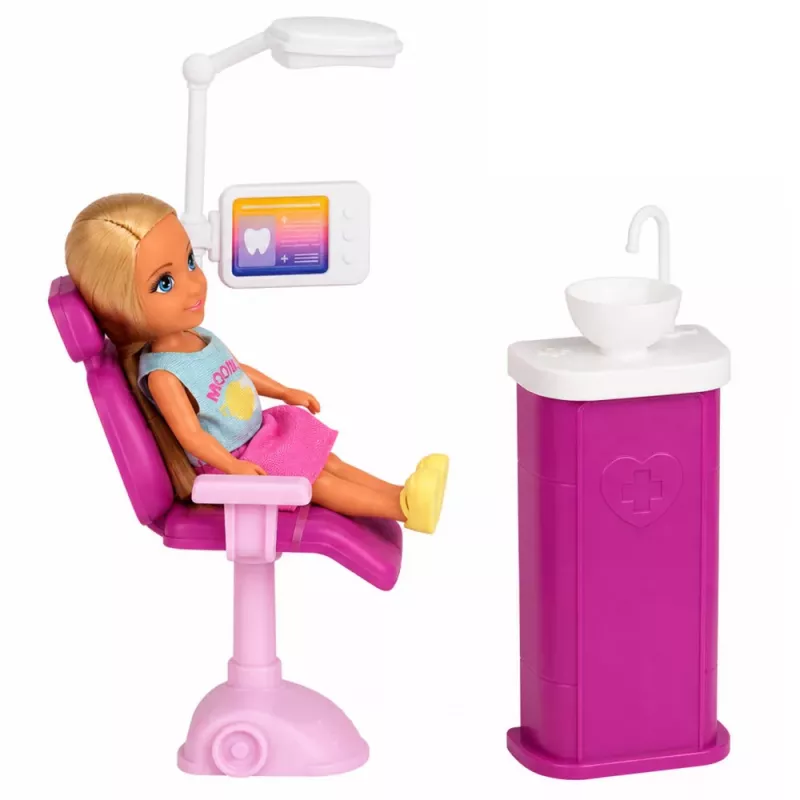 LEAN TOYS Anlily Dentystyczny Zestaw Akcesoriów z Fotelem Dentystycznym dla Lalki