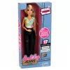LEAN TOYS Anlily Fashion Doll in Dark Jeans, Colorful Top, Blonde Hair