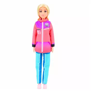 LEAN TOYS Anlily Doll Zestaw Sportów Zimowych Narty Skuter Śnieżny Snowboard Ubrania