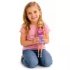 LEAN TOYS Lalka Anlily z Białym Psem w Obróży, Łóżkiem i Zestawem Akcesoriów