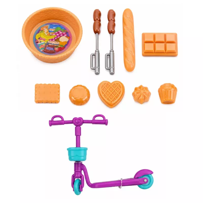 LEAN TOYS Anlily Dolls Set Family Kids Picnic Accessories Food