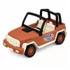 LEAN TOYS Off-Road Vehicle with Camper Sounds Green and Brown Tourist Set