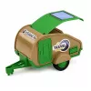 LEAN TOYS Off-Road Vehicle with Camper Sounds Green and Brown Tourist Set