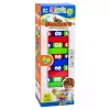 LEAN TOYS Gra zręcznościowa Wieża z klocków z oczkami Kostka Kolorowa 30 szt.