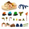 LEAN TOYS Interaktywny Ręczny Tor Arcade z Dinozaurami 8 Wyzwań Pojazdy