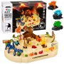 LEAN TOYS Interaktywny Ręczny Tor Arcade z Dinozaurami 8 Wyzwań Pojazdy