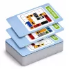 LEAN TOYS Magnetyczna Gra Puzzle Magnetyczne Samochody 15 Pojazdów 60 Kart Plansza