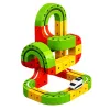 LEAN TOYS Magnetyczny Tor z Elektrycznym Pociągiem 3D Kreatywna Konstrukcja 67 el.