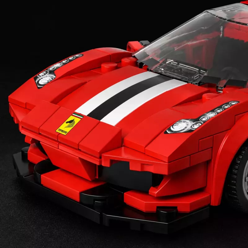LEAN TOYS Klocki Konstrukcyjne Samochód Sportowy Wyścigowy Gablota Czerwony 364 szt.