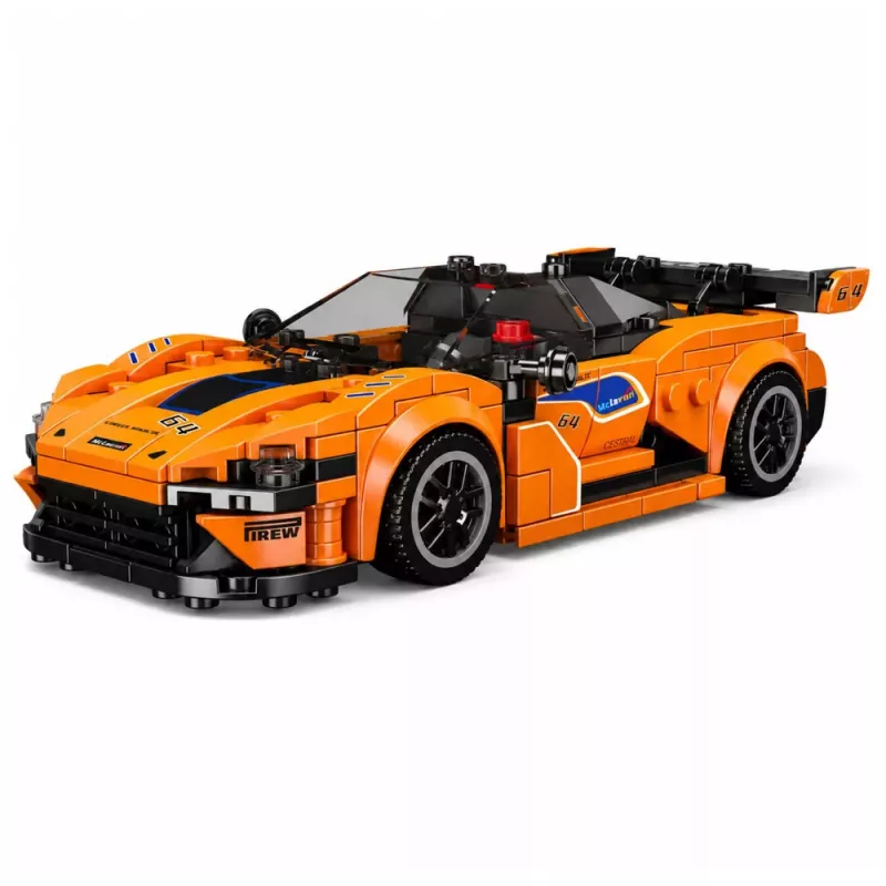 LEAN TOYS Klocki Konstrukcyjne Samochód Sportowy Pomarańczowy z Gablotą 423 szt.